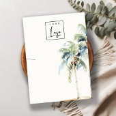 Tropical Coastal Palm Tree Ketting Display Logo Visitekaartje