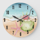 Tropical Cocktail Hour Beach Grote Klok (Voorkant)