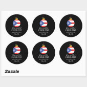 Tropical Coconut Coquito Christmas Drink Classic Ronde Sticker (Vel)