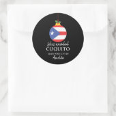 Tropical Coconut Coquito Christmas Drink Classic Ronde Sticker (Tas)