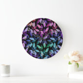 Tropical Colors Falling Leaves Wall Clock Grote Klok (Huis)