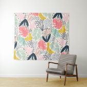 Tropical Colourful Collage Pattern Wandkleed (In Situ (horizontaal))