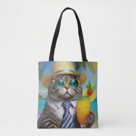 Tropical Cool Cat - Island Vibes Canvas tas