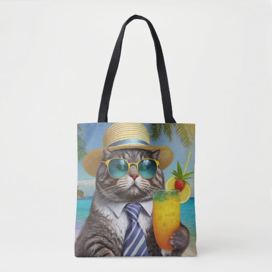 Tropical Cool Cat - Island Vibes Canvas tas (Voorkant)