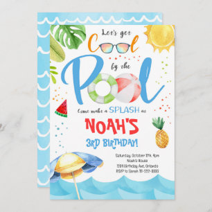 Tropical Cool Pool Party Uitnodiging voor verjaard