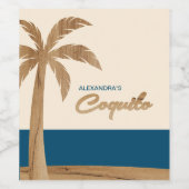 Tropical Coquito Etiketten voor eten en drinken (Enkel label)