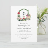 Tropical Crest Hibiscus Hawaii Destination Wedding Kaart (Staand voorkant)