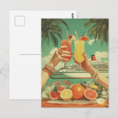 Tropical Cruise Cocktail Bliss Briefkaart (Voorkant / Achterkant)