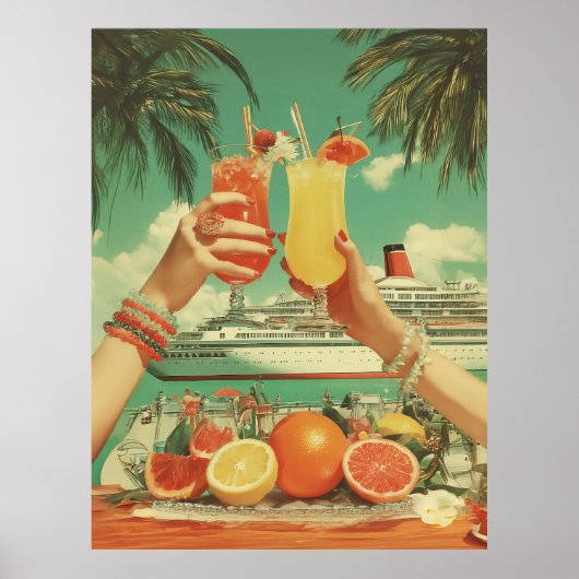 Tropical Cruise Cocktail Bliss Poster (Voorkant)