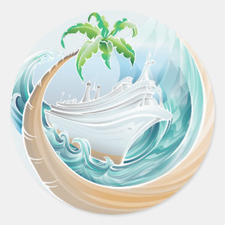Tropical Cruise Ronde Sticker
