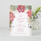 Tropical Cuban Bachelorette Invitation Kaart (Staand voorkant)