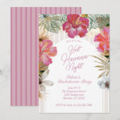 Tropical Cuban Bachelorette Invitation Kaart (Voorkant / Achterkant)