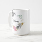 Tropical Custom Name Coffee Mug Koffiemok (Voorkant links)