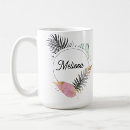 Tropical Custom Name Coffee Mug Koffiemok