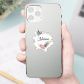 Tropical Custom Name Sticker (Telefoon)
