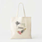 Tropical Custom Name Tote Bag (Voorkant)