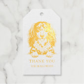 Tropical Dachshund Wedding Favor Cadeaulabels (Voorkant)