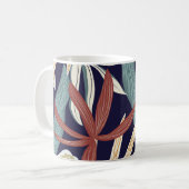 Tropical Dark: Creative Plant Print Koffiemok (Voorkant links)