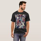 Tropical Dark: Creative Plant Print T-shirt (Voorkant volledig)