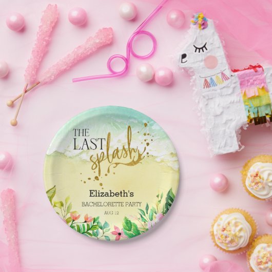 Tropical De laatste splash vrijgezellenfeest Papieren Bordje (Feest)