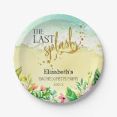 Tropical De laatste splash vrijgezellenfeest Papieren Bordje (Voorkant)