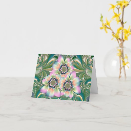 Tropical Delight Blossom Threesome Wenskaart Kaart (Gele Bloem)