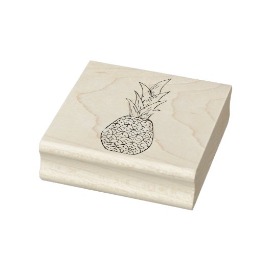 Tropical Delight Eenvoudige Outline Ananas Art Rubberstempel (Stempel)