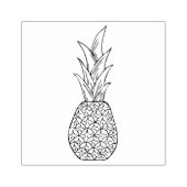 Tropical Delight Eenvoudige Outline Ananas Art Rubberstempel (Afrduk)