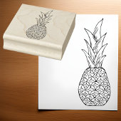Tropical Delight Eenvoudige Outline Ananas Art Rubberstempel