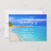 Tropical Destination Beach Zee Wedding Kaart (Voorkant)