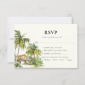 Tropical Destination Elegant RSVP Response Kaart (Voorkant)
