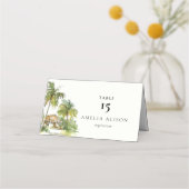 Tropical Destination Folded Table Place Card Plaatskaartje (Voorkant)