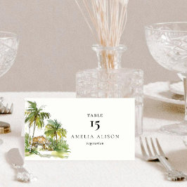 Tropical Destination Folded Table Place Card Plaatskaartje
