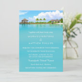Tropical Destination Resort Beach Wedding Kaart (Staand voorkant)
