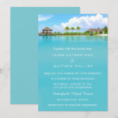 Tropical Destination Resort Beach Wedding Kaart (Voorkant / Achterkant)
