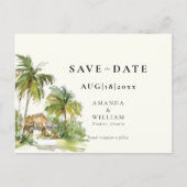 Tropical Destination Save the Date Post Kaart (Voorkant)
