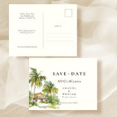 Tropical Destination Save the Date Post Kaart