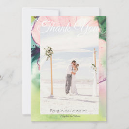 Tropical Destination Wedding  Bedankkaart