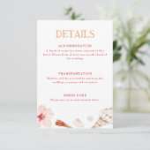 Tropical Destination Wedding Details Informatiekaartje (Staand voorkant)