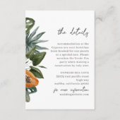 Tropical Destination Wedding Details Informatiekaartje (Voorkant)