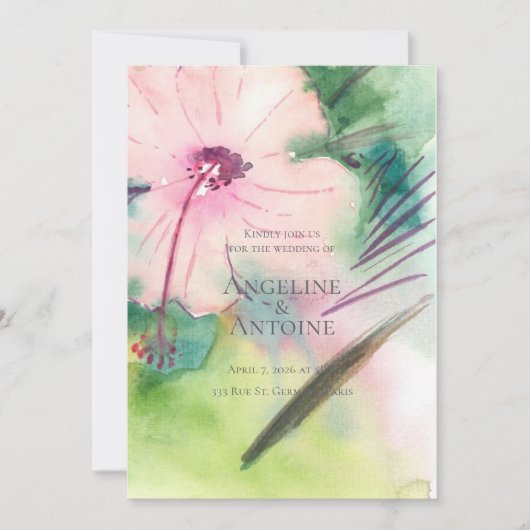 Tropical Destination Wedding  Kaart (Voorkant)