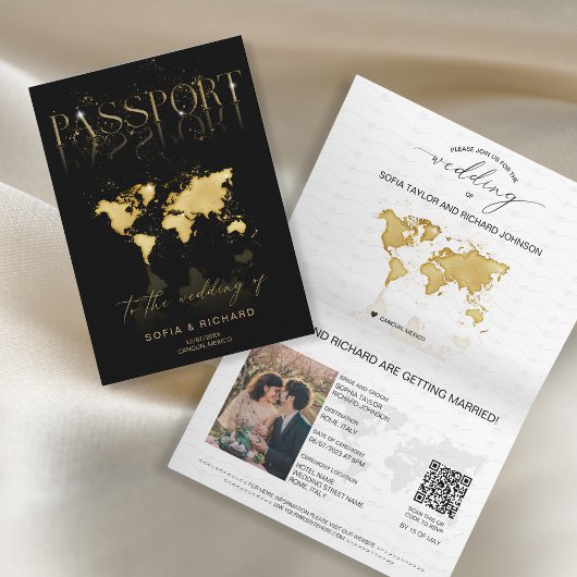 Tropical Destination Wedding Passport QR-code