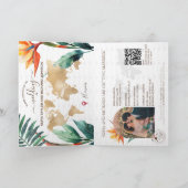 Tropical  Destination Wedding Passport QR Code (Binnen)