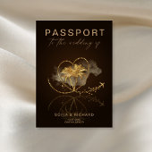 Tropical Destination Wedding Passport QR Code Inv