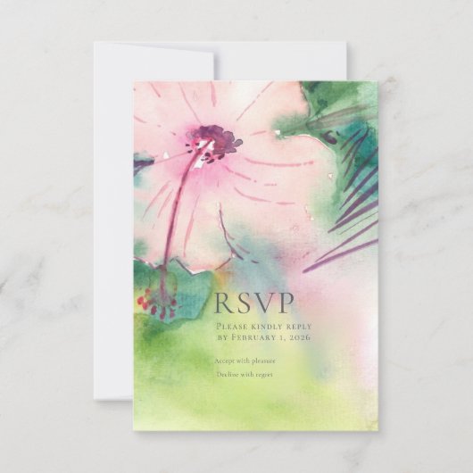 Tropical Destination Wedding  RSVP Kaartje (Voorkant)