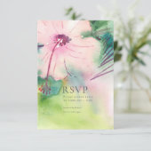 Tropical Destination Wedding  RSVP Kaartje (Staand voorkant)