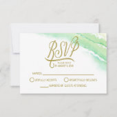 Tropical Destination Wedding RSVP Response Kaart (Voorkant)