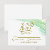 Tropical Destination Wedding RSVP Response Kaart (Voorkant / Achterkant)