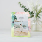 Tropical Destination Wedding  Save The Date (Staand voorkant)