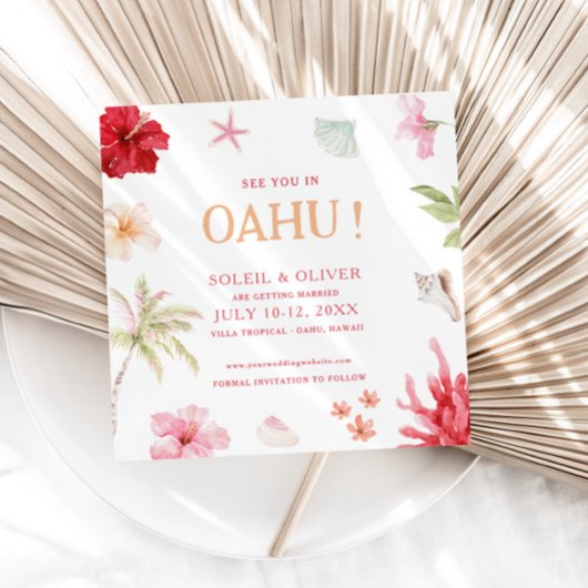 Tropical Destination Wedding Save The Date